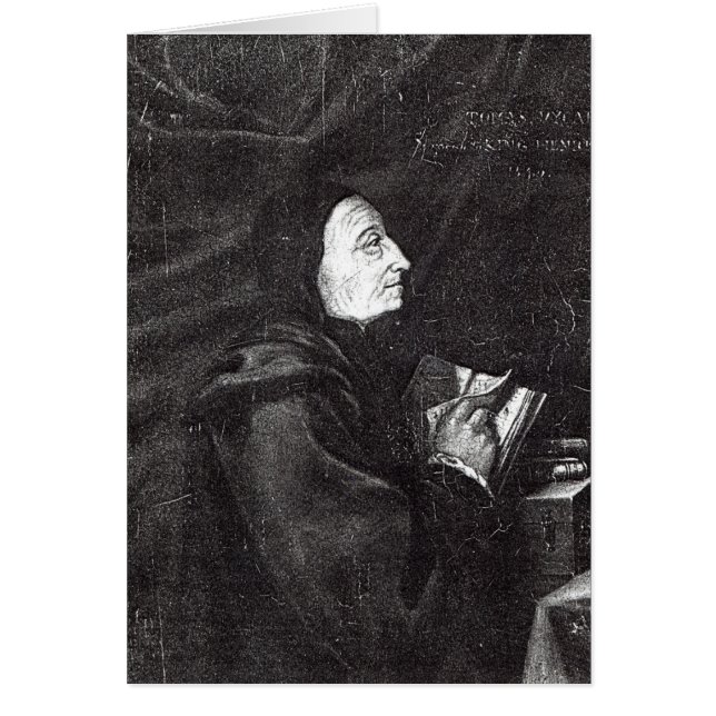 Cartão Retrato de Thomas Vicary (Frente)