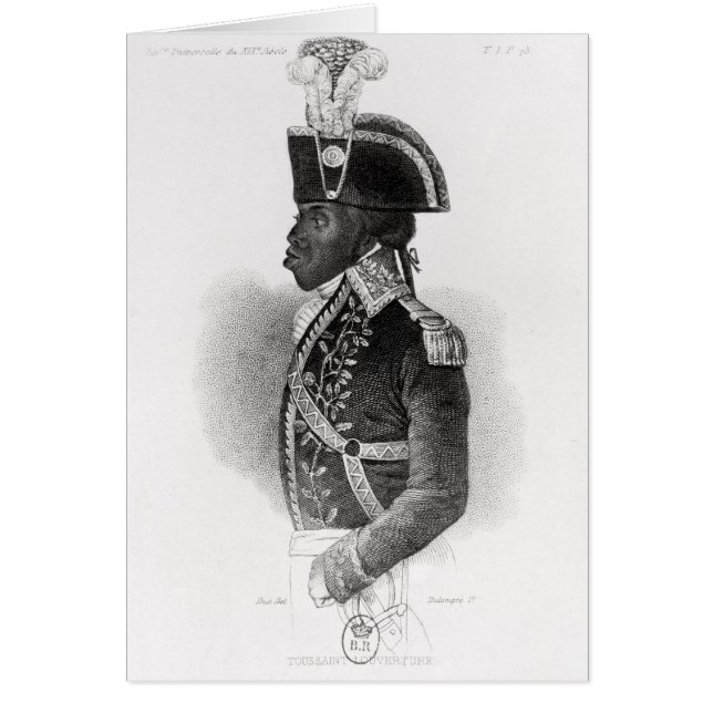 Cartão Retrato de Toussaint L'Ouverture (Frente)