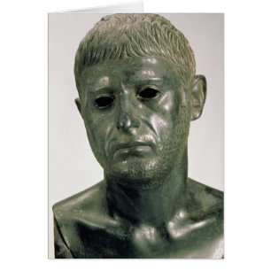 Cartão Retrato de um guerreiro romano desconhecido,