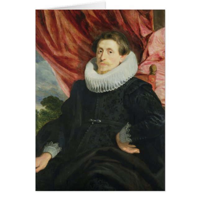 Cartão Retrato de um homem, c.1619 (Frente)