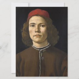Cartão Retrato de um Jovem (por Botticelli)