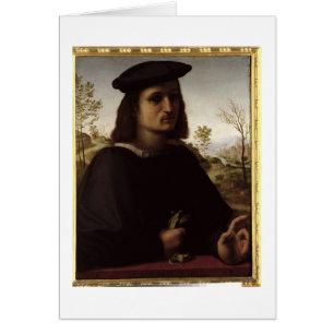 Cartão Retrato de uma juventude com luvas, 1514 (óleo na
