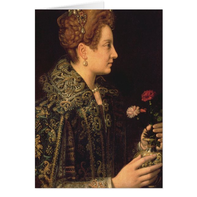 Cartão Retrato de uma mulher (Frente)