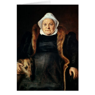 Cartão Retrato de uma mulher idosa