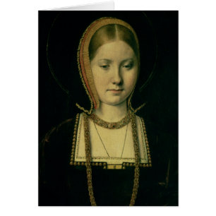 Cartão Retrato de uma mulher, possivelmente Catarina de