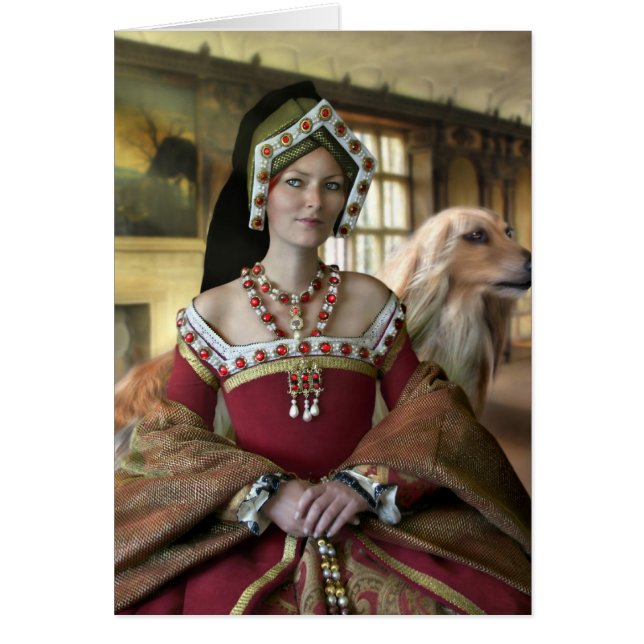 Cartão Retrato de uma Rainha (Frente)