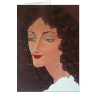 Cartão Retrato de uns 2014) detalhes da senhora (