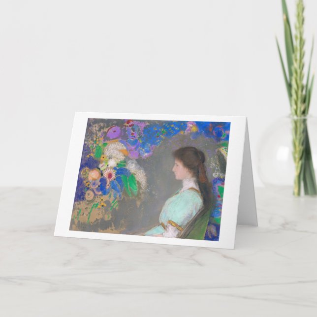 Cartão Retrato de Violette Heymann, Redon (Frente)