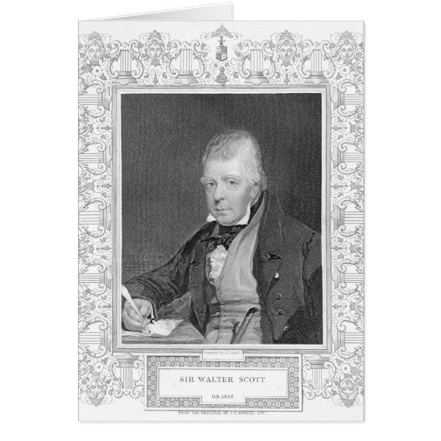 Cartão Retrato de Walter Scott (Frente)