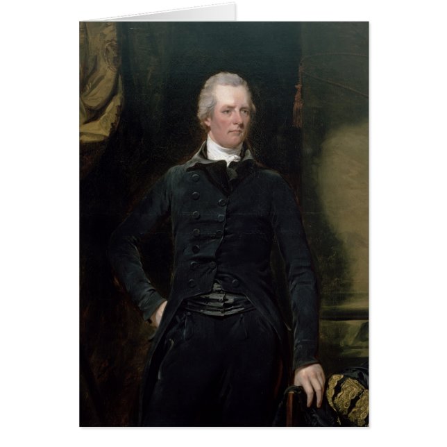 Cartão Retrato de William Pitt, o mais jovem (Frente)