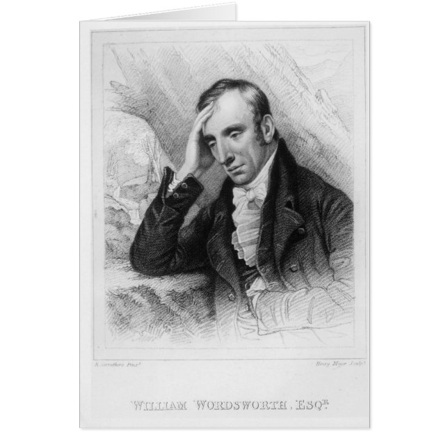 Cartão Retrato de William Wordsworth (Frente)