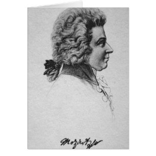 Cartão Retrato de Wolfgang Amadeus Mozart