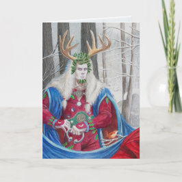 Cartão Retrato Detalhado do Rei Celta Holly