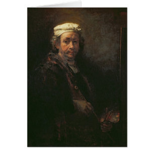 Cartão Retrato do artista em sua armação, 1660