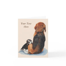 retrato do cão mãe com um cachorrinho muito bonito