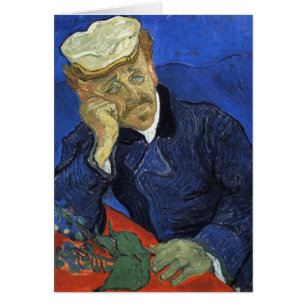 Cartão Retrato do doutor Gachet por Van Gogh