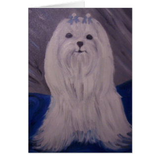 Cartão retrato do filhote de cachorro