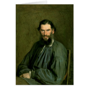 Cartão Retrato do lev Nikolaevich Tolstoy 1873 da