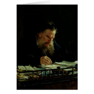 Cartão Retrato do lev Tolstoy