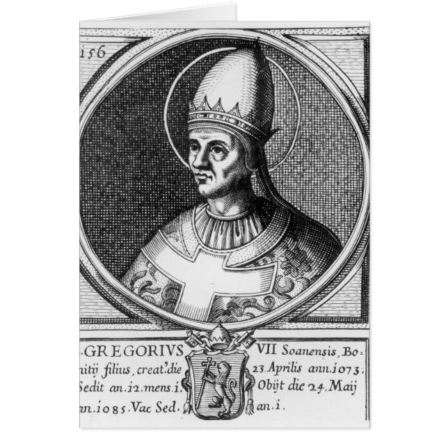Cartão Retrato do papa Gregory VII (Frente)
