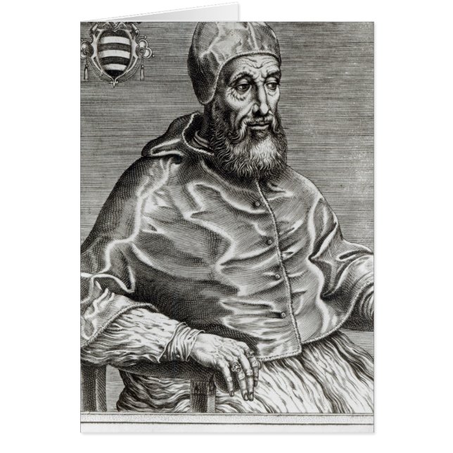 Cartão Retrato do papa Pius IV, 1555 (Frente)