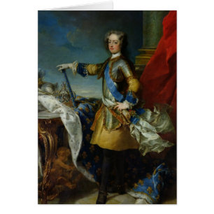 Cartão Retrato do rei de Louis XV de France, c.1727