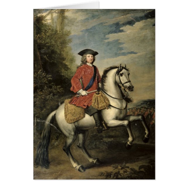 Cartão Retrato do rei George mim, 1717 (Frente)