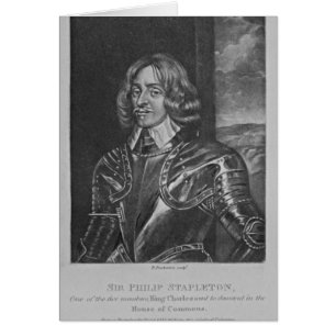 Cartão Retrato do senhor Philip Stapleton
