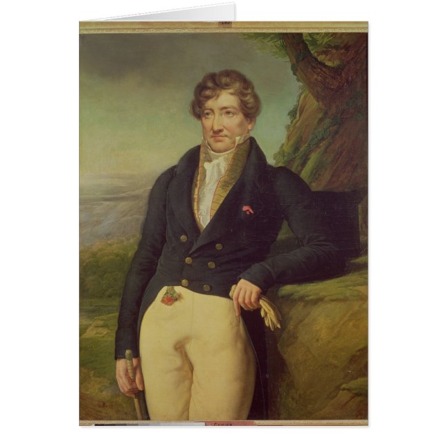 Cartão Retrato do Zoologist francês (Frente)