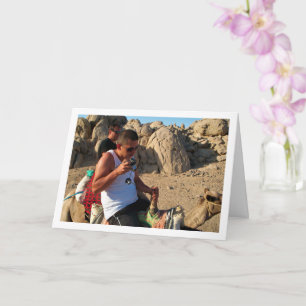 Cartão Retrato dos Homens nos Camelos