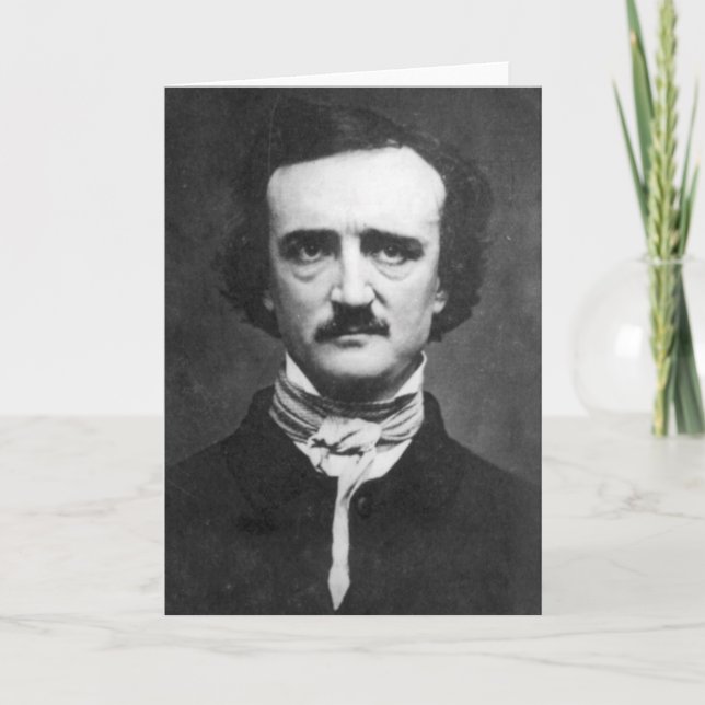 Cartão Retrato Edgar Allan Poe (Frente)