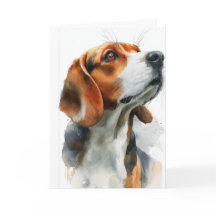 retrato em aquarela de Beagle