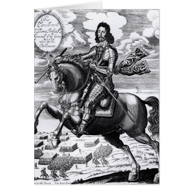 Cartão Retrato equestre (Frente)