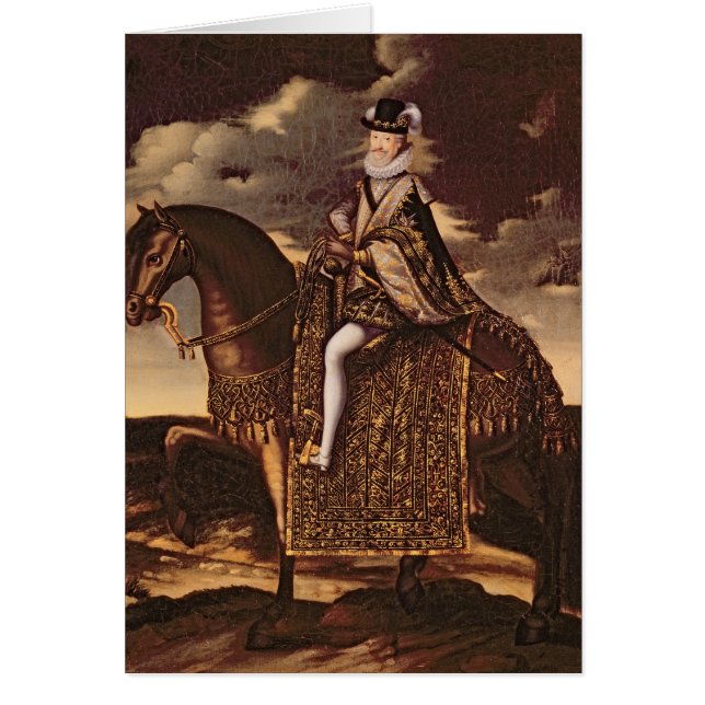 Cartão Retrato equestre de Henri IV (Frente)