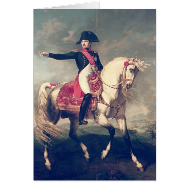 Cartão Retrato equestre de Napoleon mim 1810 (Frente)