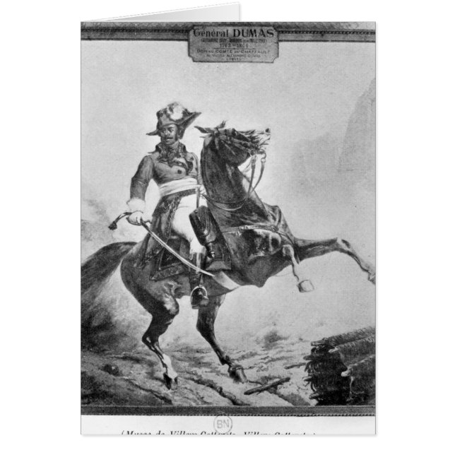 Cartão Retrato equestre de Thomas Alexandre (Frente)