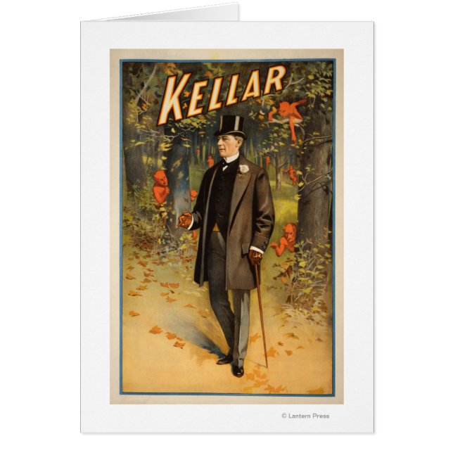 Cartão Retrato Kellar com Poster de Promocional de Dispos (Frente)