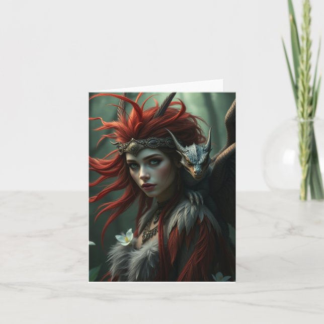 Cartão Retrato Látea Belo Dragão (Frente)