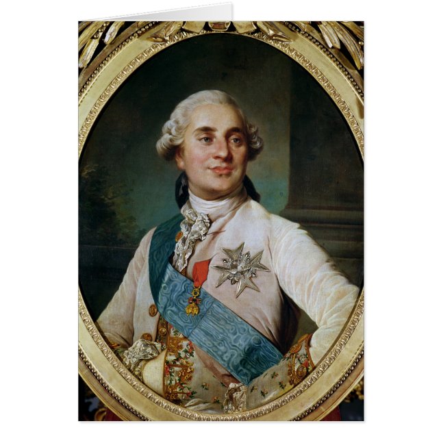 Cartão Retrato Medalhão de Luís XVI 1775 (Frente)