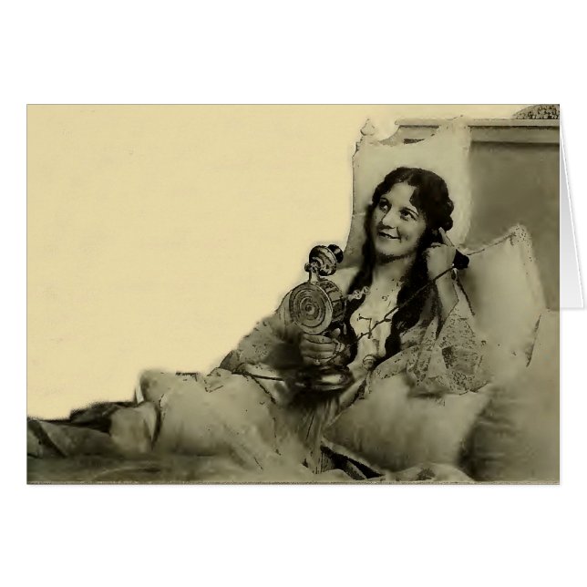 Cartão retrato vintage Ann Little 1918 (Frente Horizontal)