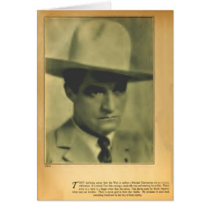 Cartão retrato vintage de Tom Mix 1928