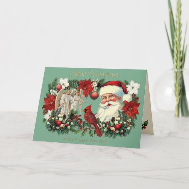 Cartão Retrato Vitoriano de Natal (Frente)