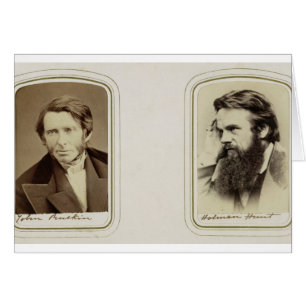 Cartão Retratos de John Ruskin (1819-1900) e William H