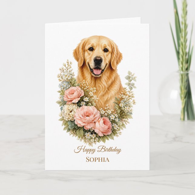Cartão Retriever Dourado (Frente)