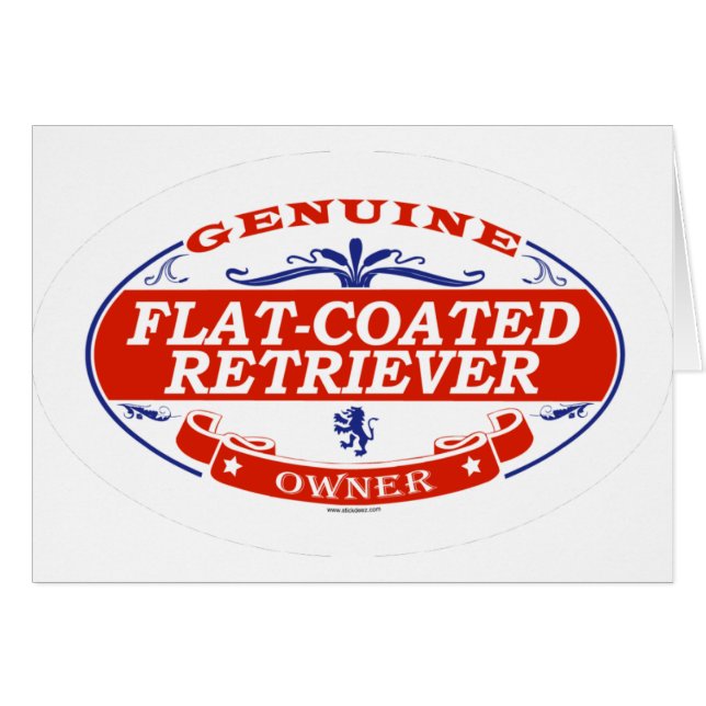 Cartão Retriever Liso-Revestido (Frente Horizontal)