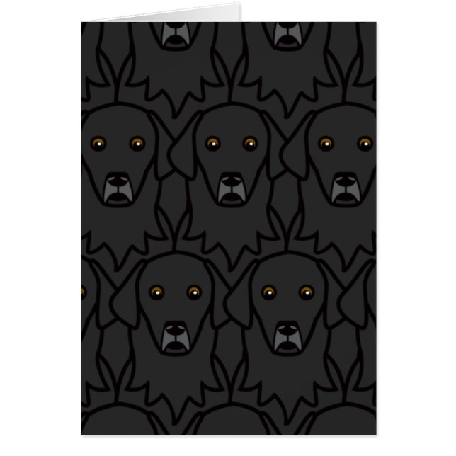 Cartão Retrievers Liso-Revestidos (Frente)