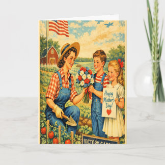 Cartão Retro 1940s Style Mother's Day Card