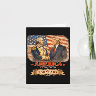 Cartão Retro 250 anos da américa aniversário 250º trump