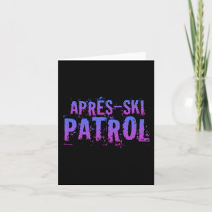 Cartão Retro 80s Apres Ski Patrol Vintage