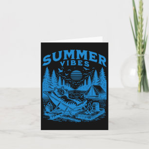 Cartão Retro 90s Summer Vibes Cat Acampando Meme Gato Eng